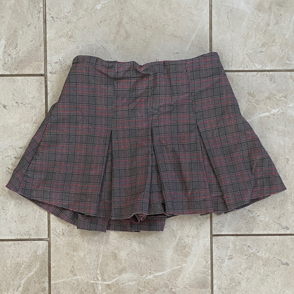 Wild Fable Plaid Pleated Mini Skort XS